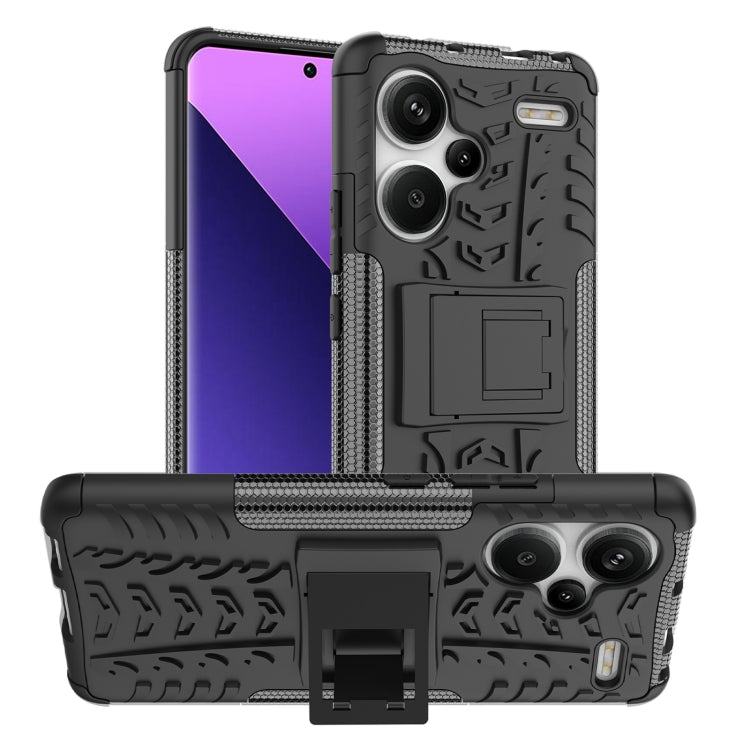 Coque TPU + PC effet pneu avec support pour Xiaomi Redmi Note 13 Pro 5G Global, Xiaomi Redmi 12 4G, Xiaomi Redmi Note 12S / 11S / 11, Xiaomi Redmi Note 12 4G Global