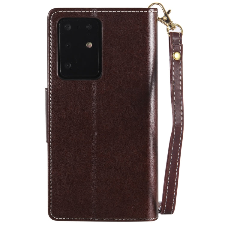 Woman and Cat Embossed Horizontal Flip Leather Case, with Card Slots & Holder & Wallet & Photo Frame & Mirror & Lanyard, For Samsung Galaxy S20 Ultra
