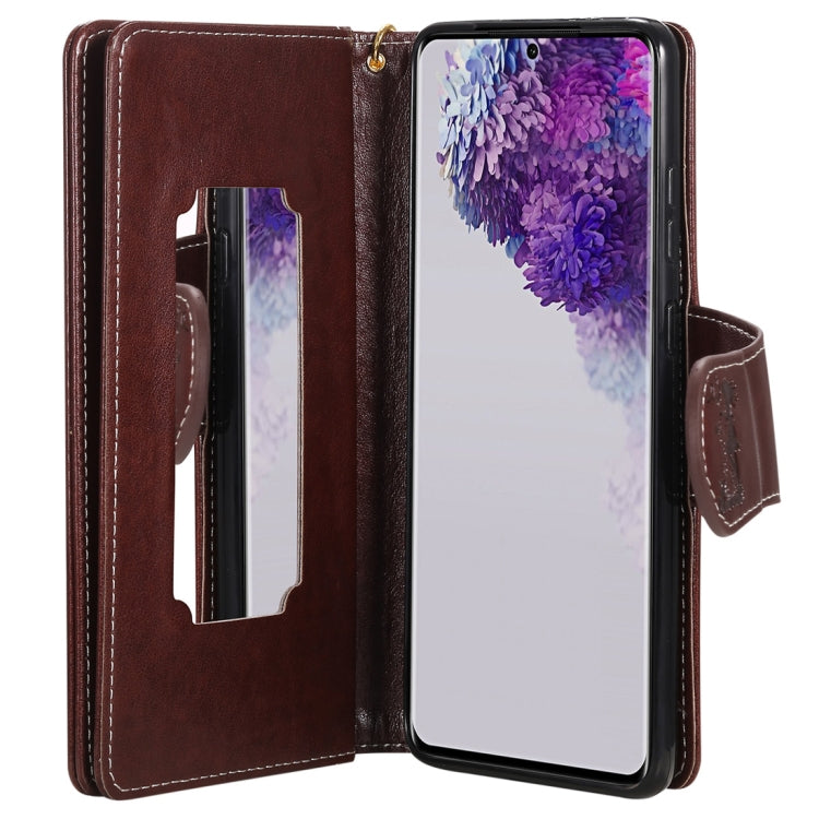Woman and Cat Embossed Horizontal Flip Leather Case, with Card Slots & Holder & Wallet & Photo Frame & Mirror & Lanyard, For Samsung Galaxy S20 Ultra