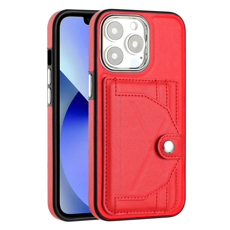 Shockproof Leather Phone Case with Card Holder, For iPhone 14 Pro, For iPhone 15 Plus, For iPhone 15, For iPhone 14 Pro Max