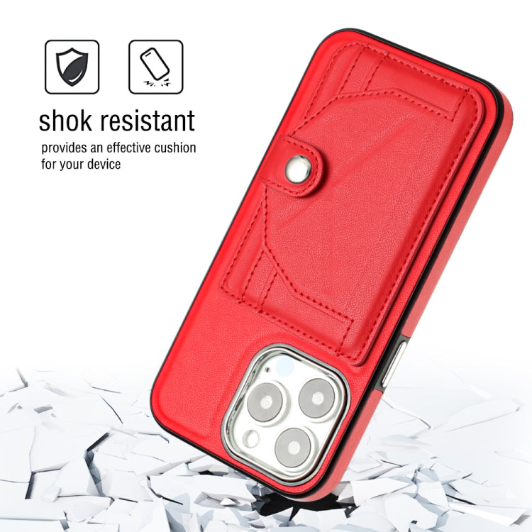 Shockproof Leather Phone Case with Card Holder, For iPhone 14 Pro, For iPhone 15 Plus, For iPhone 15, For iPhone 14 Pro Max