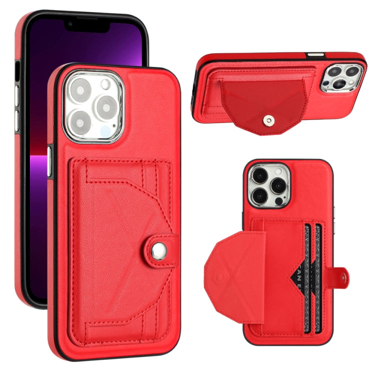 Shockproof Leather Phone Case with Card Holder, For iPhone 15 Plus, For iPhone 14 Pro, For iPhone 14 Pro Max, For iPhone 15