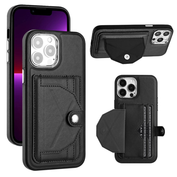 Shockproof Leather Phone Case with Card Holder, For iPhone 14 Pro, For iPhone 15 Plus, For iPhone 15, For iPhone 14 Pro Max