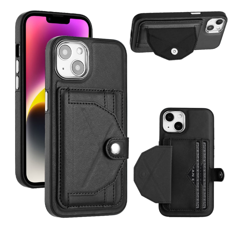 Shockproof Leather Phone Case with Card Holder, For iPhone 13, For iPhone 13 Pro, For iPhone 13 Pro Max, For iPhone 12 / 12 Pro