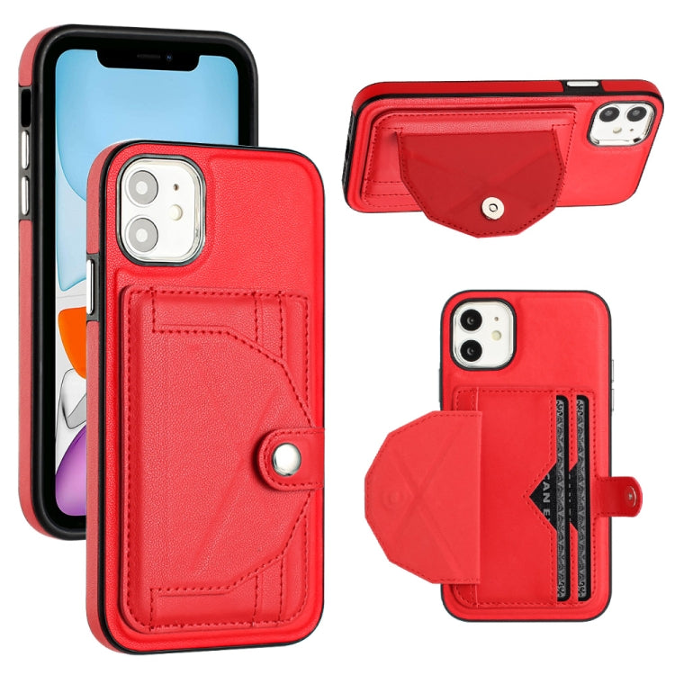 Shockproof Leather Phone Case with Card Holder, For iPhone 12 Pro Max, For iPhone 11, For iPhone 11 Pro, For iPhone 11 Pro Max