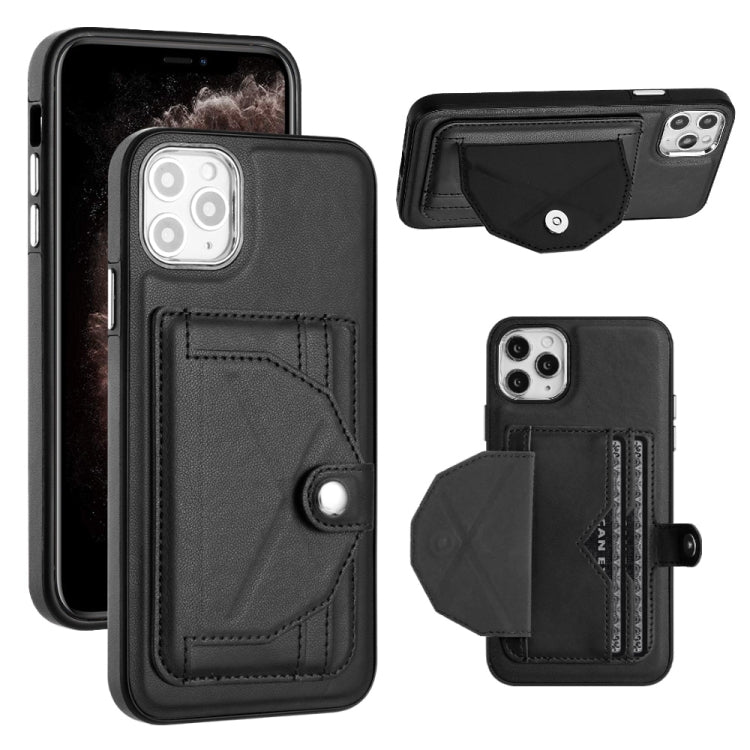 Shockproof Leather Phone Case with Card Holder, For iPhone 12 Pro Max, For iPhone 11, For iPhone 11 Pro, For iPhone 11 Pro Max