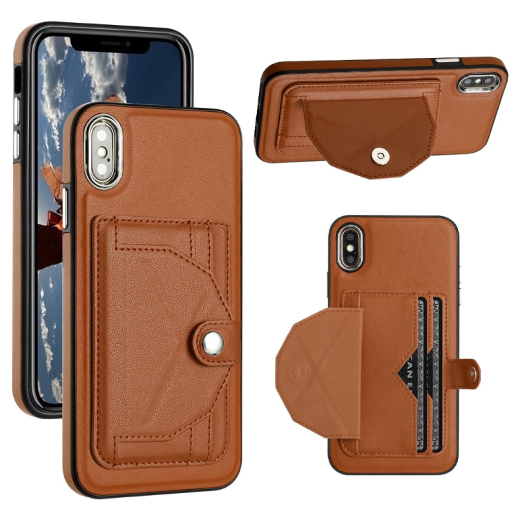 Shockproof Leather Phone Case with Card Holder, For iPhone XS Max, For iPhone XR, For iPhone X / XS, For iPhone SE 2022/SE 2020/6/7/8