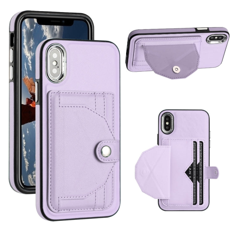 Shockproof Leather Phone Case with Card Holder, For iPhone XS Max, For iPhone XR, For iPhone X / XS, For iPhone SE 2022/SE 2020/6/7/8