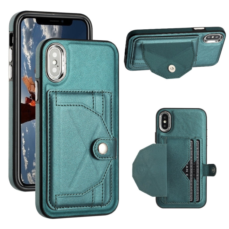 Shockproof Leather Phone Case with Card Holder, For iPhone XS Max, For iPhone XR, For iPhone X / XS, For iPhone SE 2022/SE 2020/6/7/8