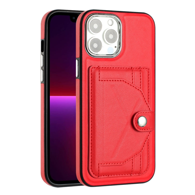 Shockproof Leather Phone Case with Card Holder, For iPhone 15 Pro Max, For iPhone 14, For iPhone 15 Pro, For iPhone 14 Plus