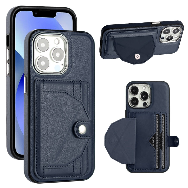 Shockproof Leather Phone Case with Card Holder, For iPhone 15 Pro Max, For iPhone 14, For iPhone 15 Pro, For iPhone 14 Plus