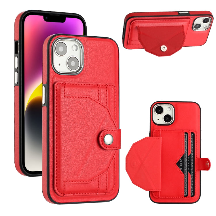 Shockproof Leather Phone Case with Card Holder, For iPhone 15 Plus, For iPhone 14 Pro, For iPhone 15, For iPhone 14 Pro Max
