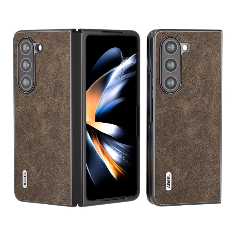 ABEEL Dream Litchi Texture PU Phone Case, For Samsung Galaxy Z Flip5, For Samsung Galaxy Z Fold5