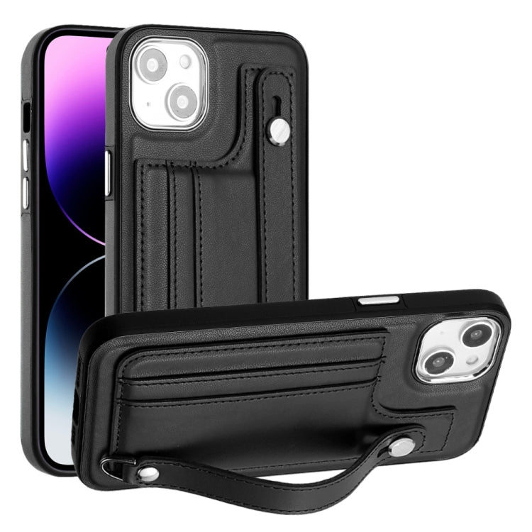Shockproof Leather Phone Case with Wrist Strap, For iPhone 14, For iPhone 15 Pro Max, For iPhone 15 Pro, For iPhone 14 Plus