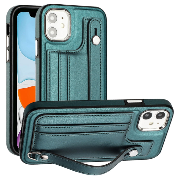 Shockproof Leather Phone Case with Wrist Strap, For iPhone 12 Pro Max, For iPhone 11, For iPhone 11 Pro, For iPhone 11 Pro Max