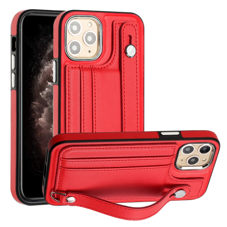 Shockproof Leather Phone Case with Wrist Strap, For iPhone 12 Pro Max, For iPhone 11, For iPhone 11 Pro, For iPhone 11 Pro Max