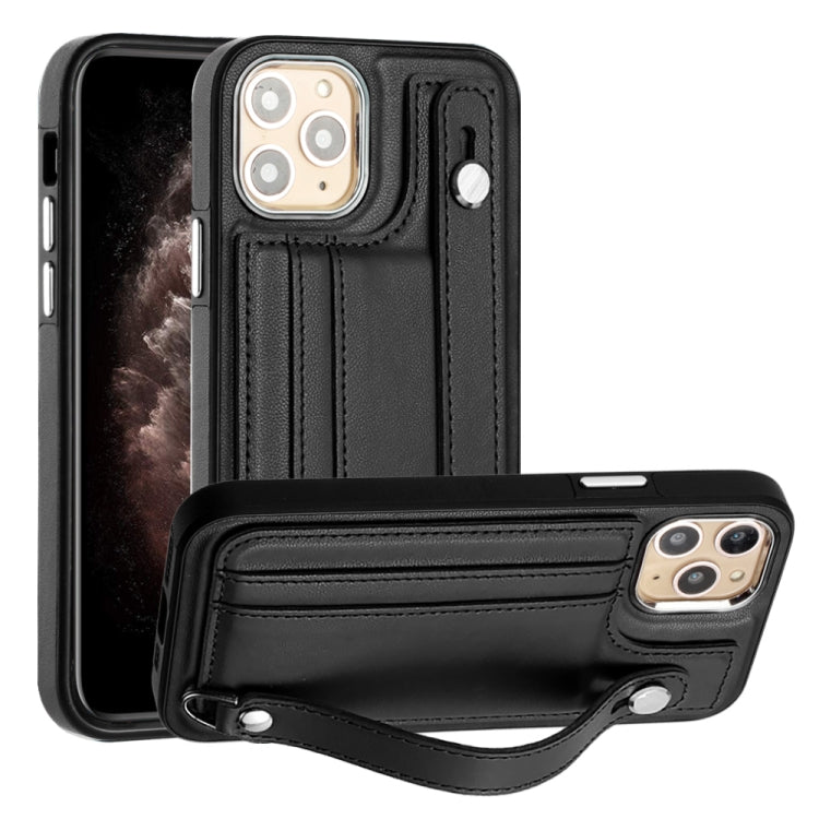 Shockproof Leather Phone Case with Wrist Strap, For iPhone 12 Pro Max, For iPhone 11, For iPhone 11 Pro, For iPhone 11 Pro Max