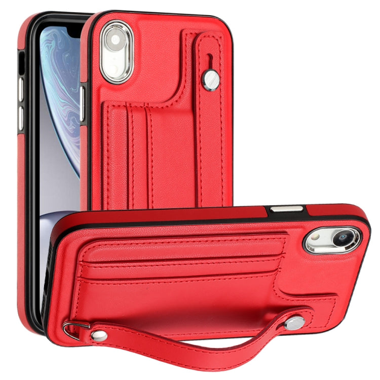 Shockproof Leather Phone Case with Wrist Strap, For iPhone XS Max, For iPhone XR, For iPhone X / XS, For iPhone SE 2022/SE 2020/6/7/8
