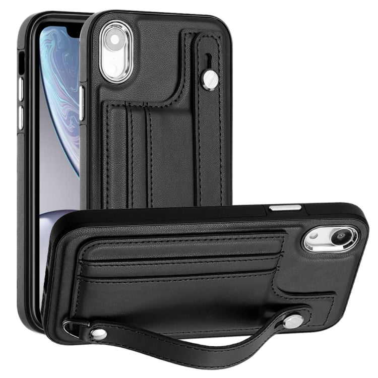 Shockproof Leather Phone Case with Wrist Strap, For iPhone XS Max, For iPhone XR, For iPhone X / XS, For iPhone SE 2022/SE 2020/6/7/8