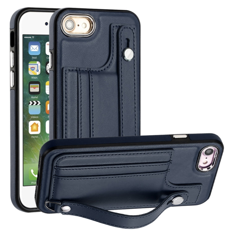 Shockproof Leather Phone Case with Wrist Strap, For iPhone XS Max, For iPhone XR, For iPhone X / XS, For iPhone SE 2022/SE 2020/6/7/8