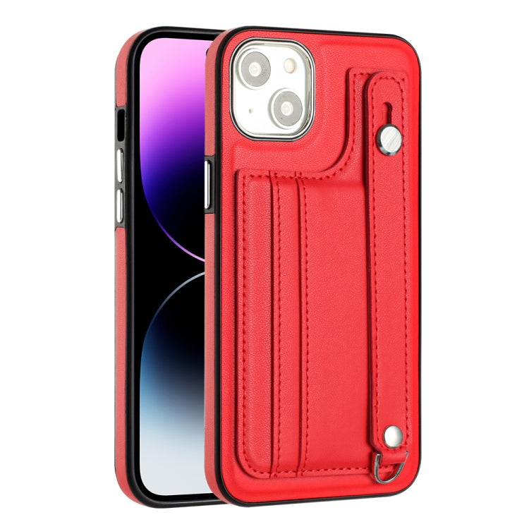 Shockproof Leather Phone Case with Wrist Strap, For iPhone 15 Plus, For iPhone 14 Pro, For iPhone 14 Pro Max, For iPhone 15