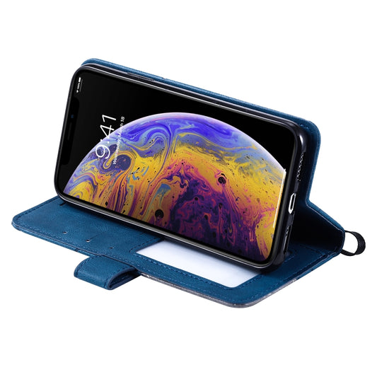 Skin-feel leather flip case for iPhone 11 Pro Max with magnetic closure