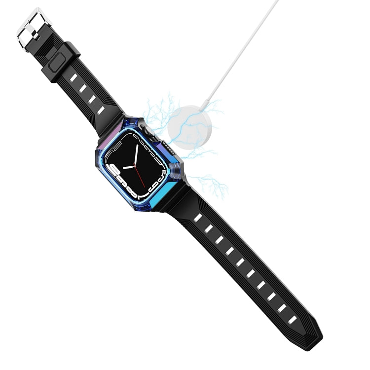 Armor Case Integrated TPU Watch Band, For Apple Watch 7 45mm, For Apple Watch SE 40mm, For Apple Watch SE 44mm, For Apple Watch 6 40mm