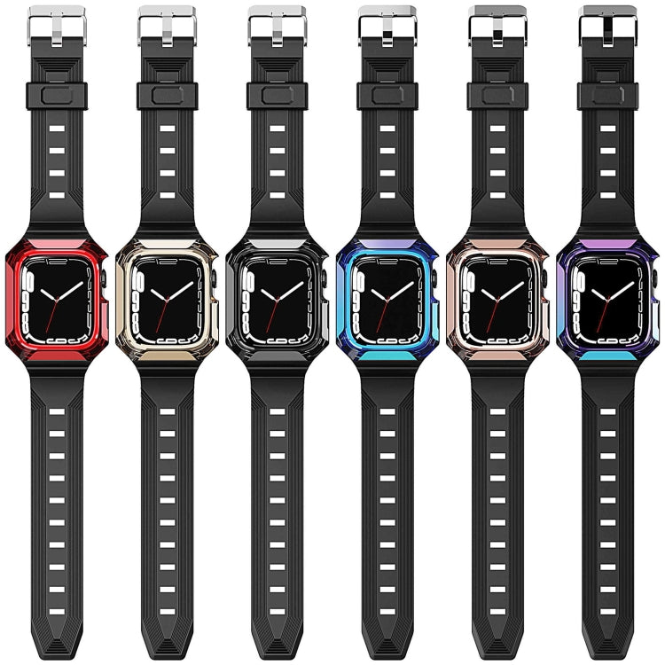 Armor Case Integrated TPU Watch Band, For Apple Watch 7 45mm, For Apple Watch SE 40mm, For Apple Watch SE 44mm, For Apple Watch 6 40mm