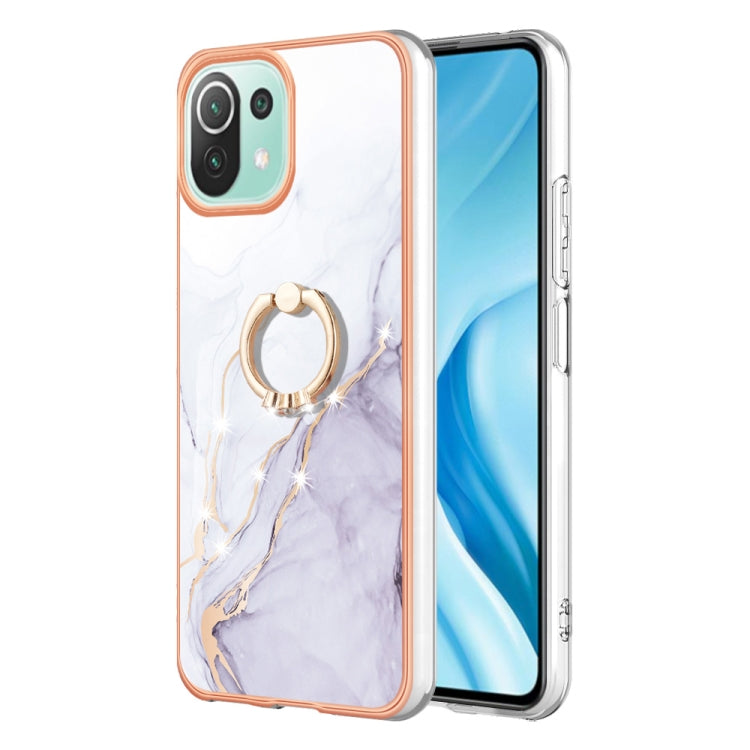 Electroplating Marble IMD TPU Phone Case with Ring Holder