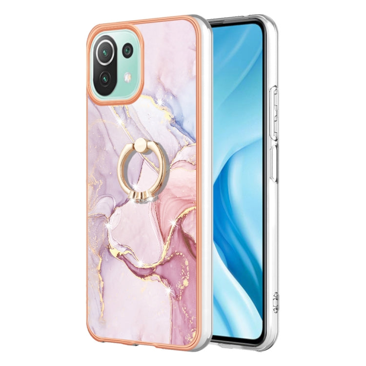 Electroplating Marble IMD TPU Phone Case with Ring Holder