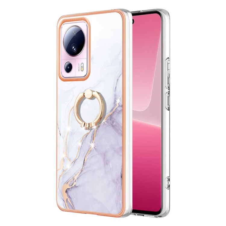 Electroplating Marble IMD TPU Phone Case with Ring Holder
