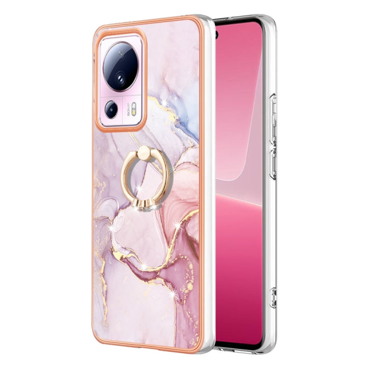 Electroplating Marble IMD TPU Phone Case with Ring Holder
