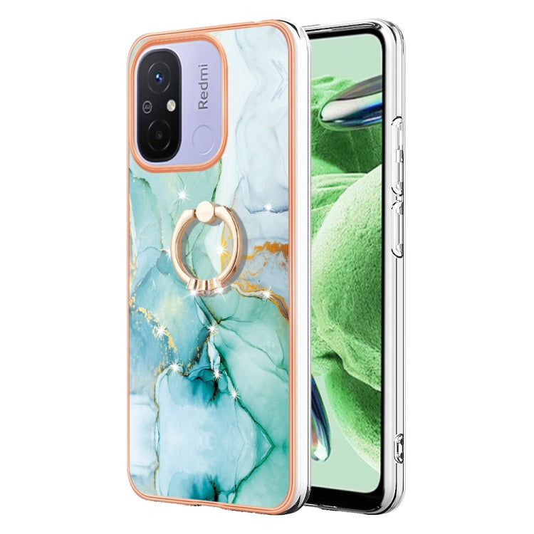 Electroplating Marble IMD TPU Phone Case with Ring Holder