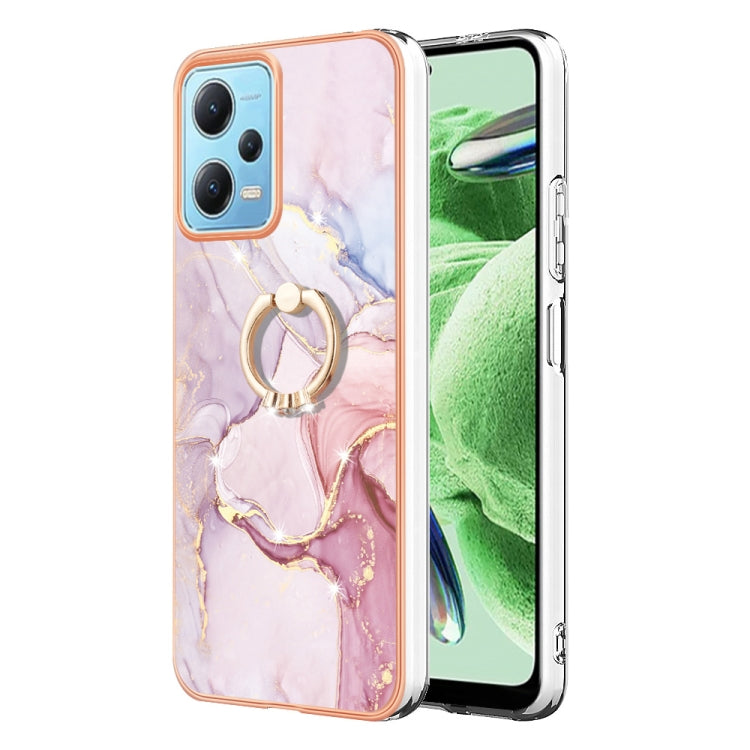 Electroplating Marble IMD TPU Phone Case with Ring Holder