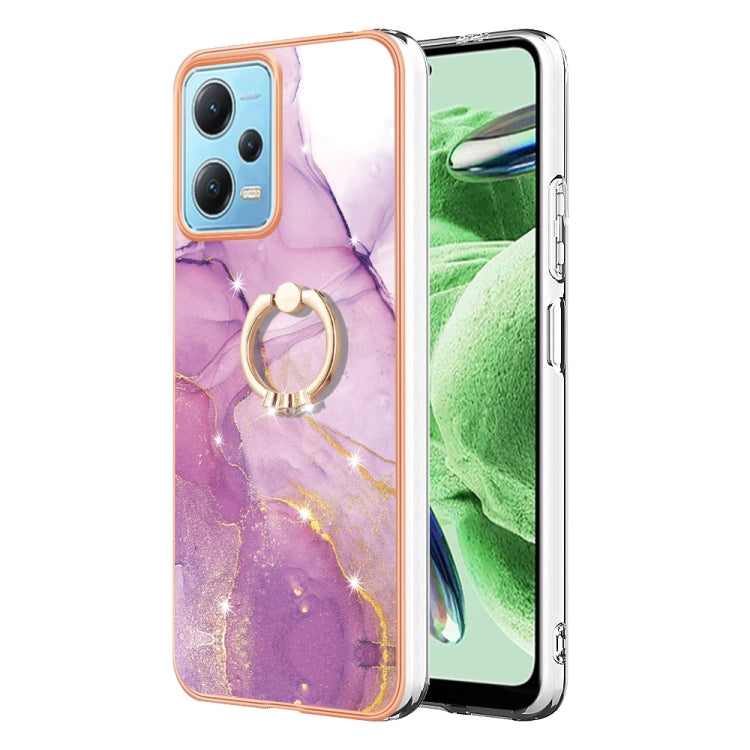 Electroplating Marble IMD TPU Phone Case with Ring Holder