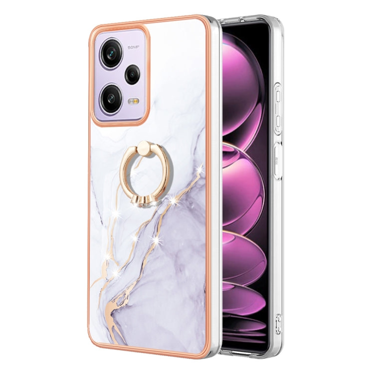 Electroplating Marble IMD TPU Phone Case with Ring Holder