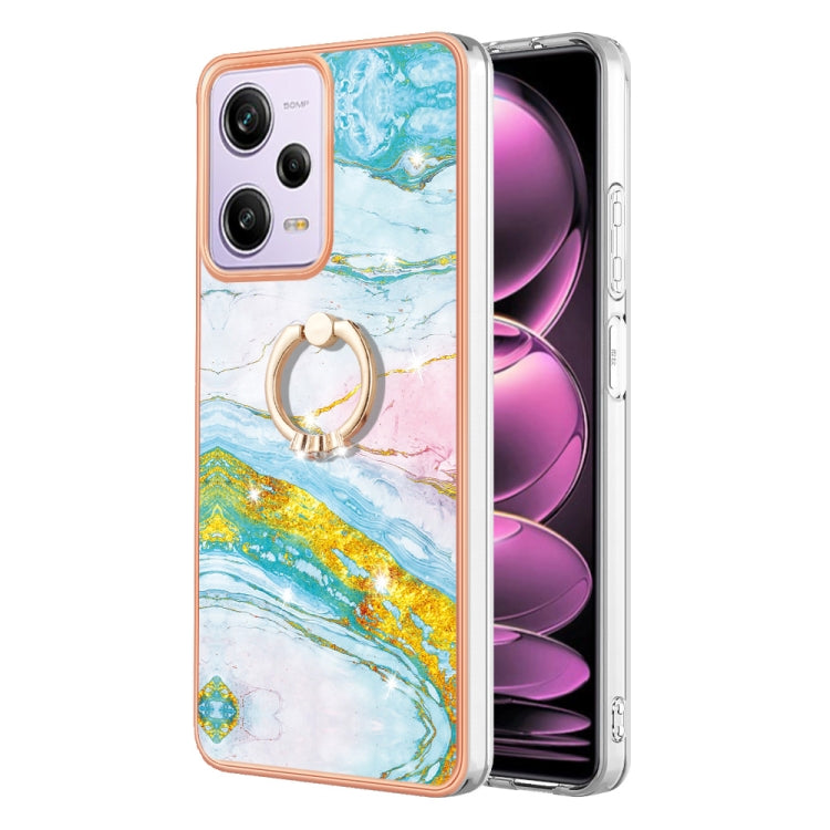 Electroplating Marble IMD TPU Phone Case with Ring Holder