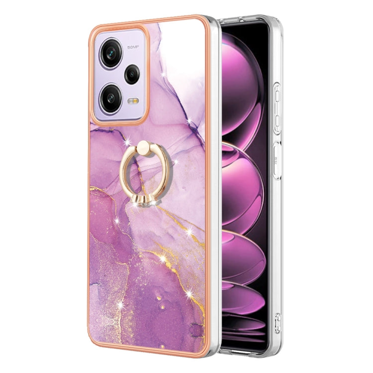 Electroplating Marble IMD TPU Phone Case with Ring Holder