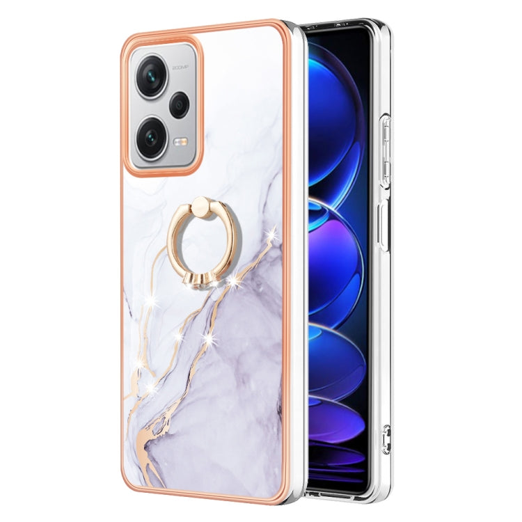 Electroplating Marble IMD TPU Phone Case with Ring Holder
