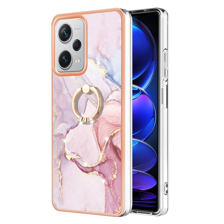 Electroplating Marble IMD TPU Phone Case with Ring Holder