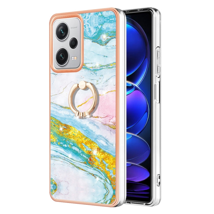 Electroplating Marble IMD TPU Phone Case with Ring Holder