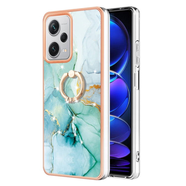 Electroplating Marble IMD TPU Phone Case with Ring Holder