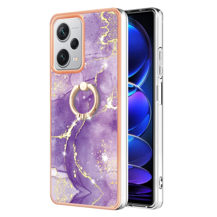 Electroplating Marble IMD TPU Phone Case with Ring Holder