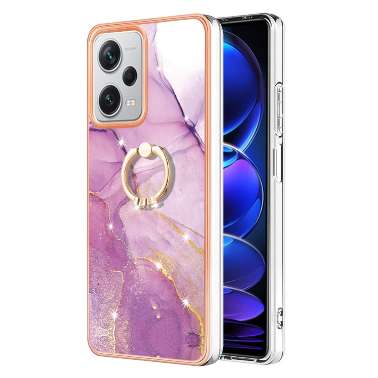 Electroplating Marble IMD TPU Phone Case with Ring Holder