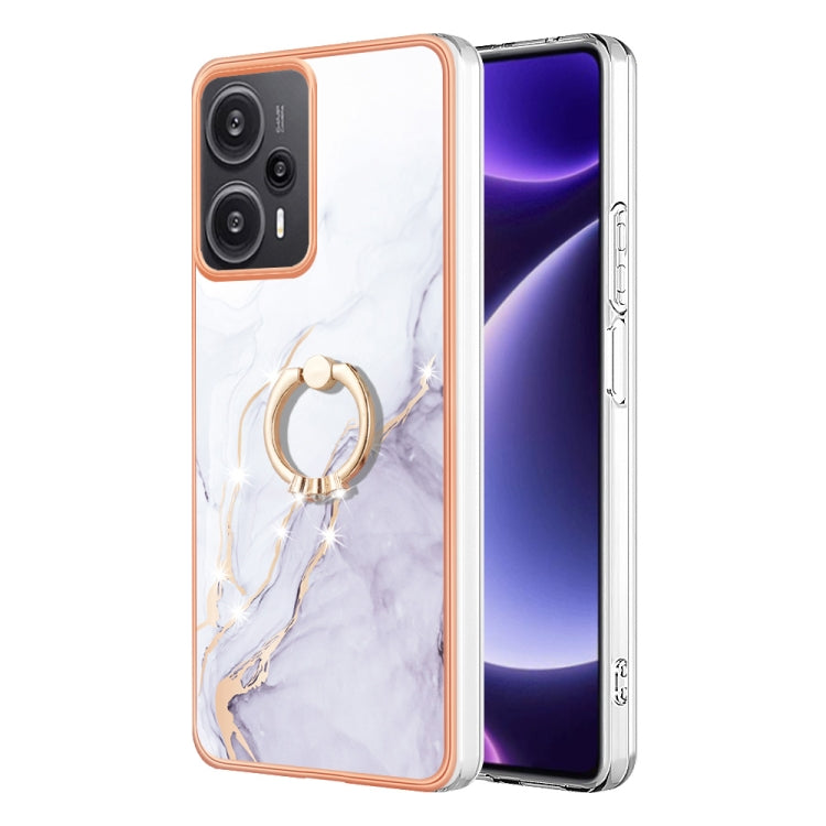 Electroplating Marble IMD TPU Phone Case with Ring Holder