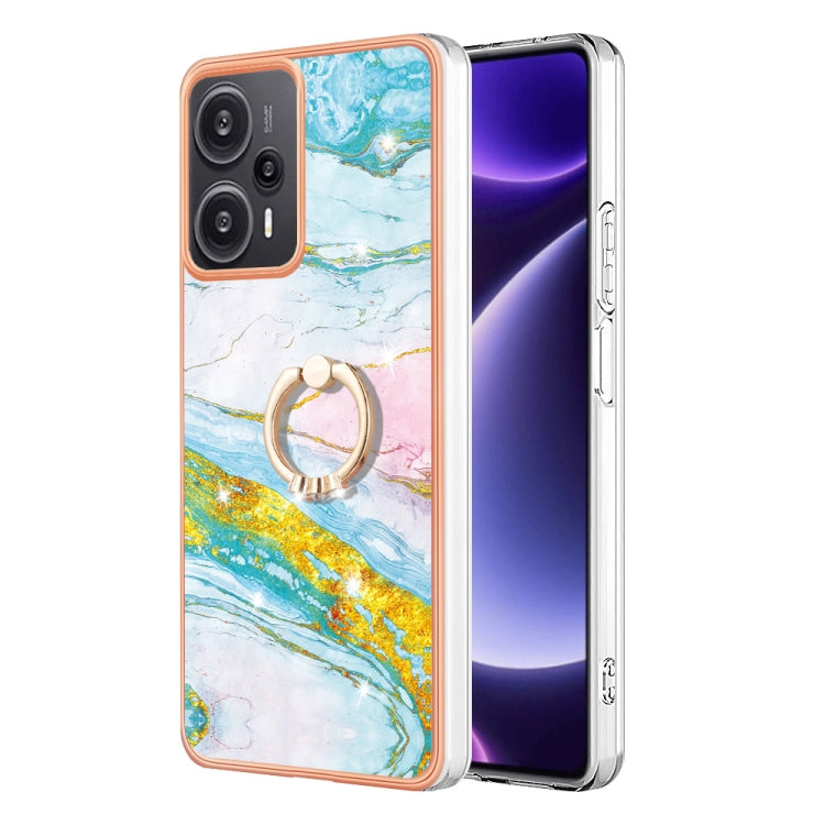 Electroplating Marble IMD TPU Phone Case with Ring Holder