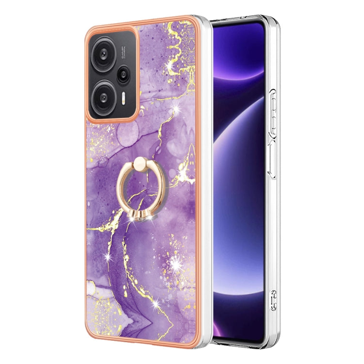 Electroplating Marble IMD TPU Phone Case with Ring Holder