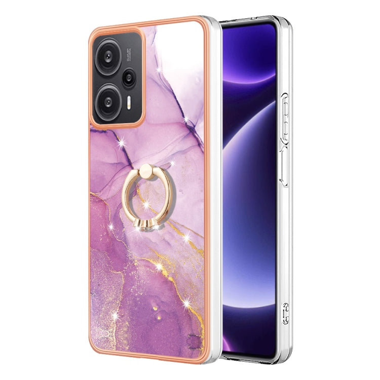 Electroplating Marble IMD TPU Phone Case with Ring Holder