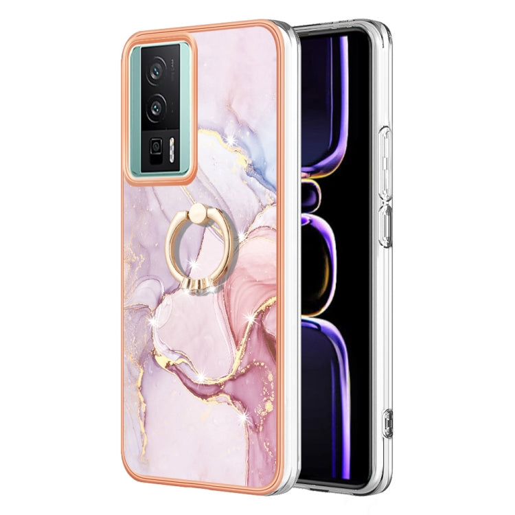 Electroplating Marble IMD TPU Phone Case with Ring Holder