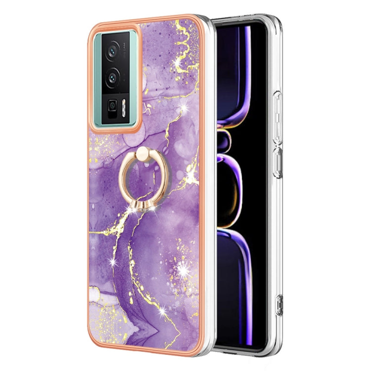 Electroplating Marble IMD TPU Phone Case with Ring Holder